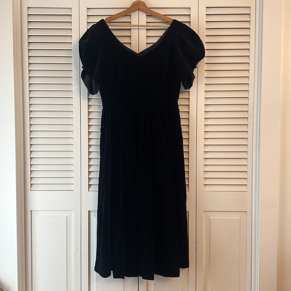 Vintage Laura Ashley Velvet Dress - Picture 3 of 5